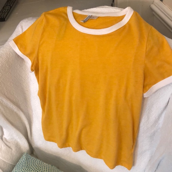 Hm Mustard Yellow Ringer Tee 